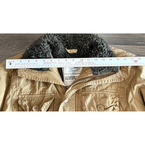 Vtg Y2K Abercrombie Fitch Adirondack Jacket Size S Brown Faux Fur Lined - Picture 6 of 14